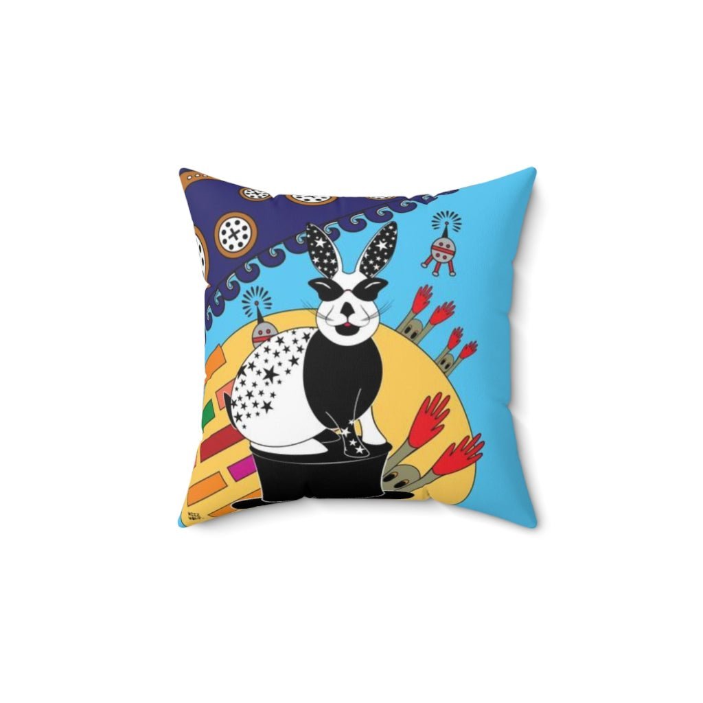 THROW PILLOW, Bunny Pillows, Bunny Decor, Accent Square Pillow, Kids Decor, Fun Home Decor - WeezWomp