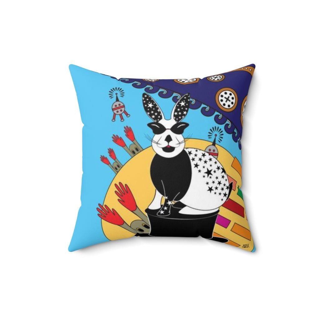 THROW PILLOW, Bunny Pillows, Bunny Decor, Accent Square Pillow, Kids Decor, Fun Home Decor - WeezWomp