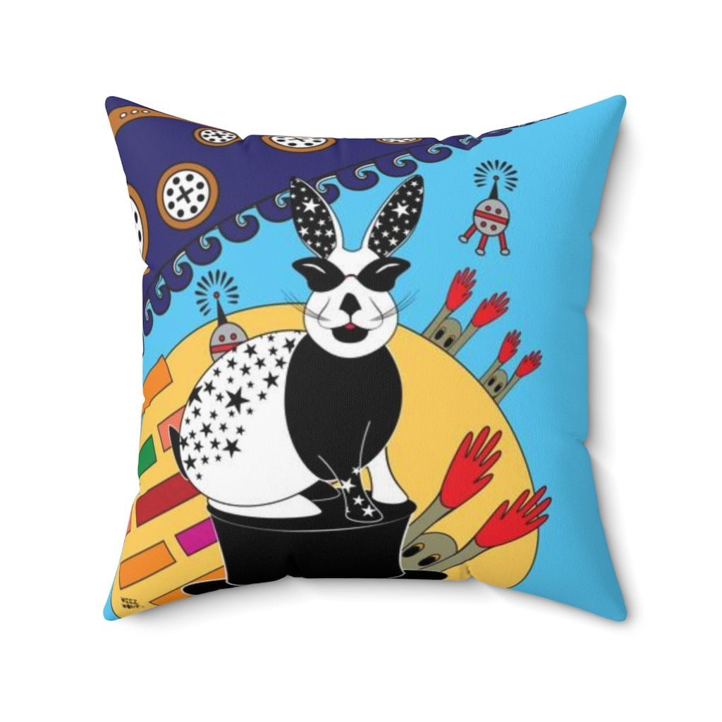 THROW PILLOW, Bunny Pillows, Bunny Decor, Accent Square Pillow, Kids Decor, Fun Home Decor - WeezWomp