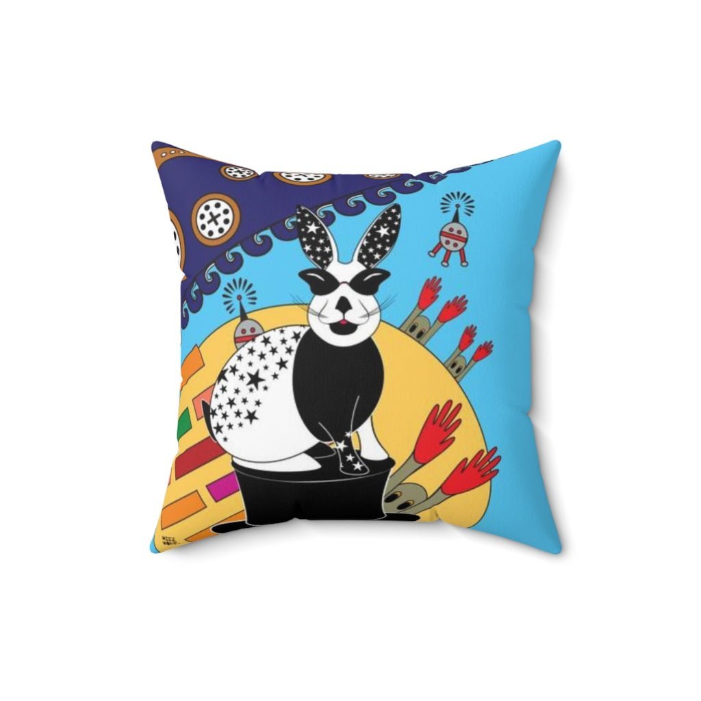 THROW PILLOW, Bunny Pillows, Bunny Decor, Accent Square Pillow, Kids Decor, Fun Home Decor - WeezWomp