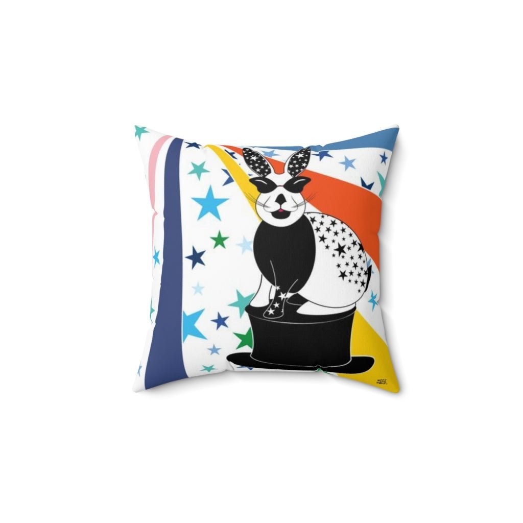 THROW PILLOW, Bunny Pillows, Bunny Decor, Accent Square Pillow, Nursery Decor, Fun Home Decor - WeezWomp