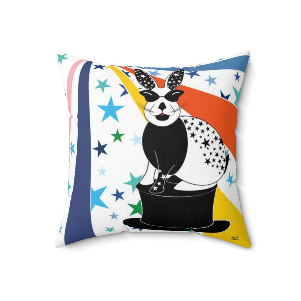 THROW PILLOW, Bunny Pillows, Bunny Decor, Accent Square Pillow, Nursery Decor, Fun Home Decor - WeezWomp