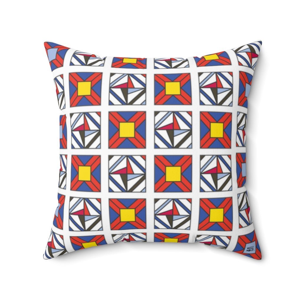 THROW PILLOW, Quilt Pillows, Farmhouse Decor, Accent Square Pillow, Retro Decor, Fun Home Decor, Star of Spring - WeezWomp