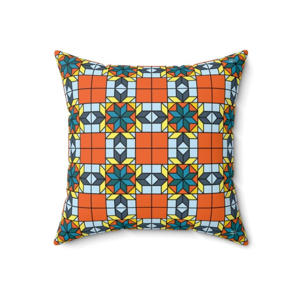 THROW PILLOW, Quilt Pillows, Farmhouse Decor, Accent Square Pillow, Retro Decor, Fun Home Decor, Stars - WeezWomp