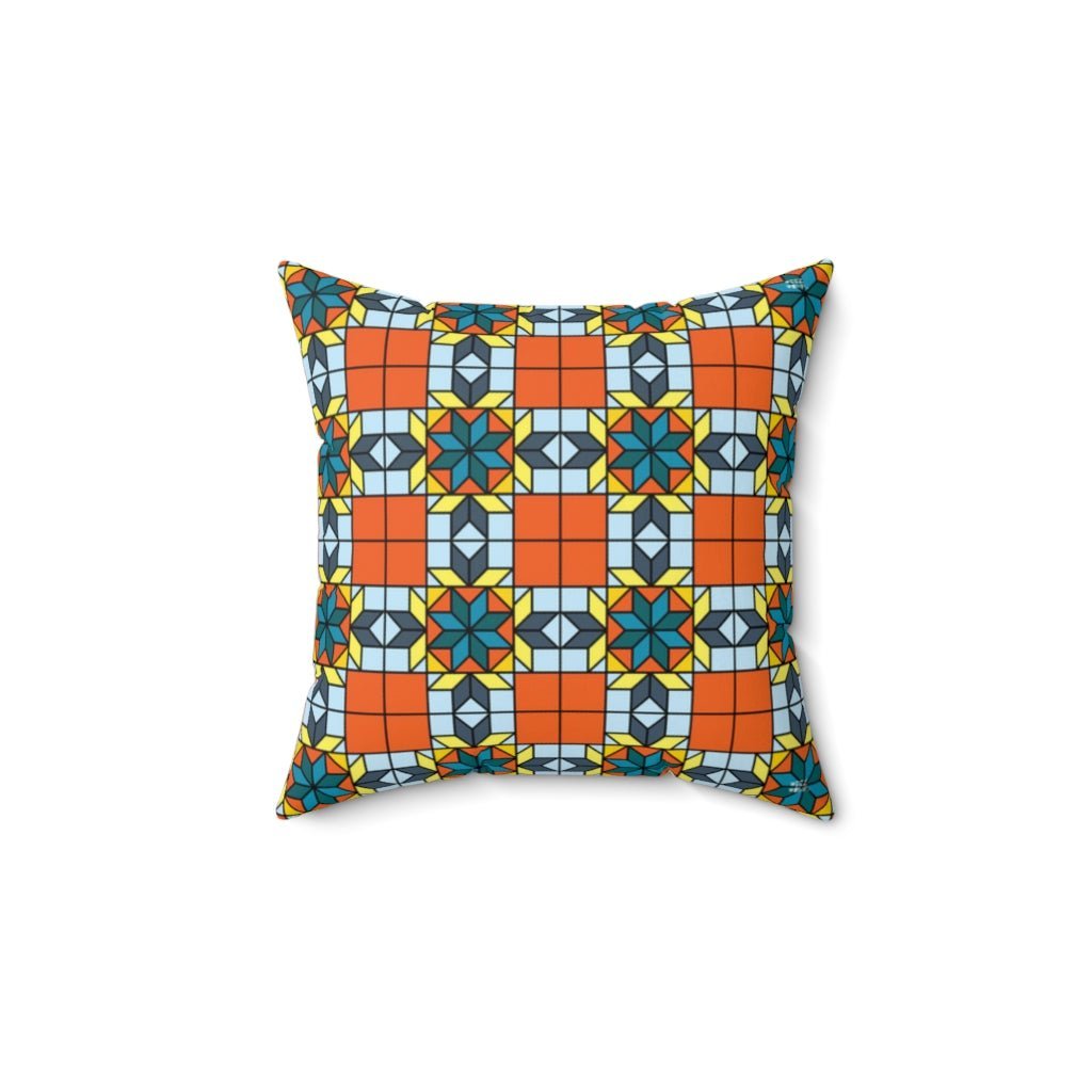 THROW PILLOW, Quilt Pillows, Farmhouse Decor, Accent Square Pillow, Retro Decor, Fun Home Decor, Stars - WeezWomp