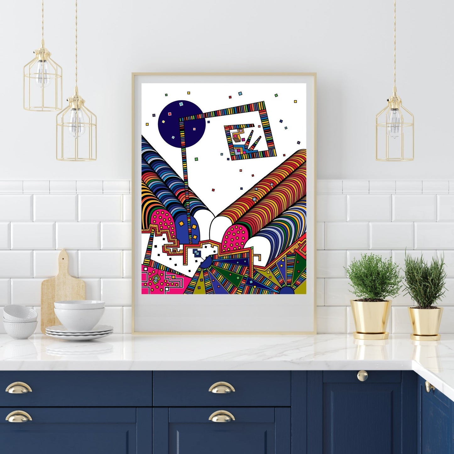 Wall Art, Folk Art, Contemporary Art, Pop Art, Retro Art, Fine Art, Modern Art, Contemporary Art, Extra Large Wall Art, Ascension - WeezWomp