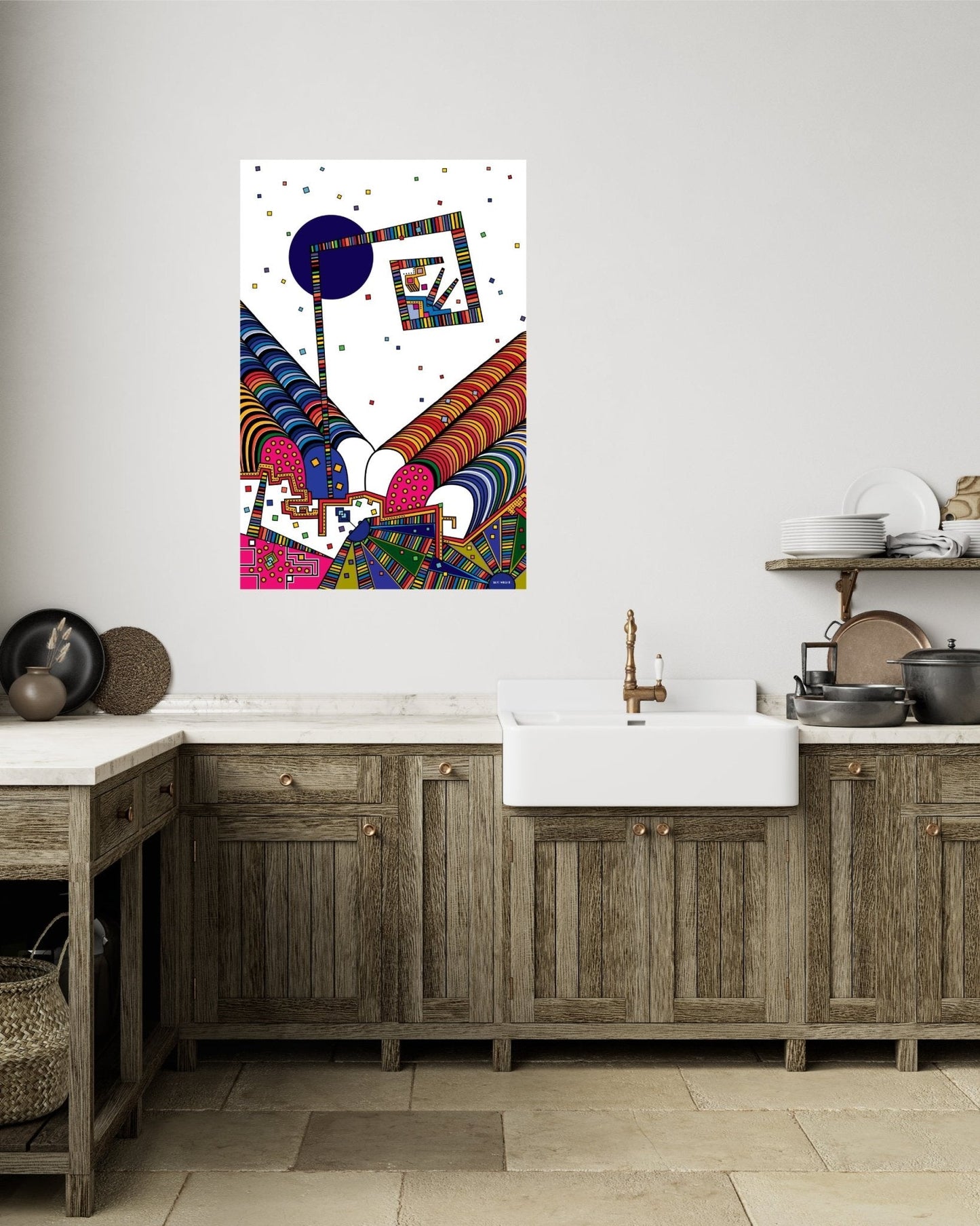 Wall Art, Folk Art, Contemporary Art, Pop Art, Retro Art, Fine Art, Modern Art, Contemporary Art, Extra Large Wall Art, Ascension - WeezWomp