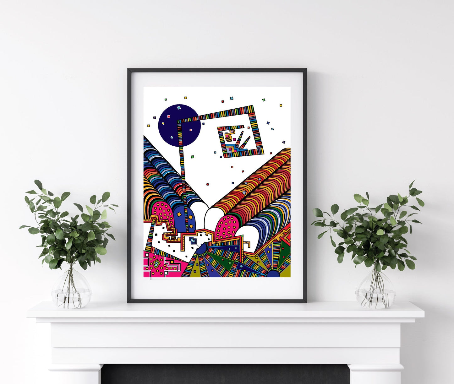 Wall Art, Folk Art, Contemporary Art, Pop Art, Retro Art, Fine Art, Modern Art, Contemporary Art, Extra Large Wall Art, Ascension - WeezWomp