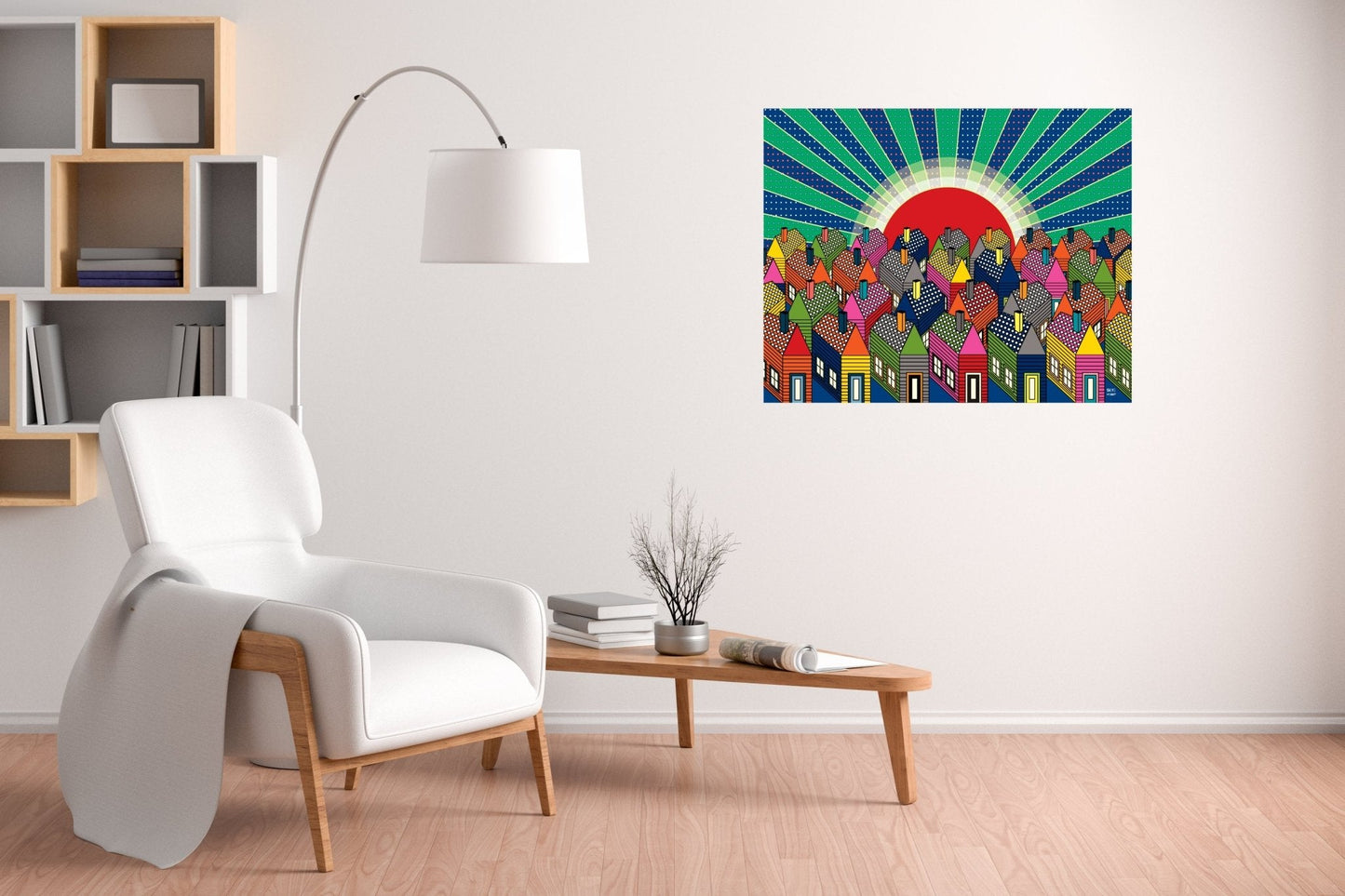 Wall Art, Folk Art, Contemporary Art, Pop Art, Retro Art, Fine Art, Modern Art, Contemporary Art, Extra Large Wall Art Irish Sunset - WeezWomp