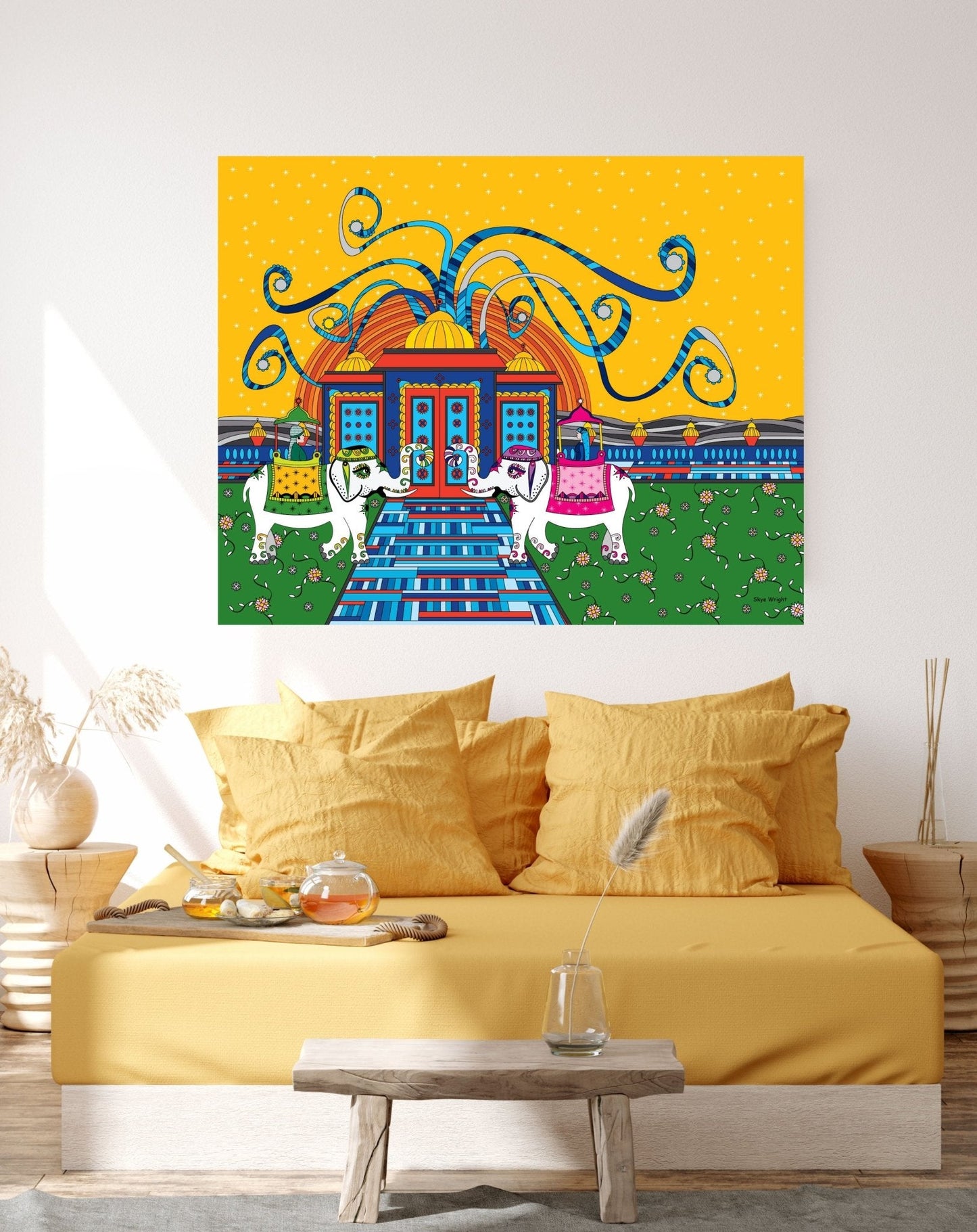 Wall Art, Folk Art, Contemporary Art, Pop Art, Retro Art, Fine Art, Modern Art, Contemporary Art, Extra Large Wall Art The Wedding - WeezWomp