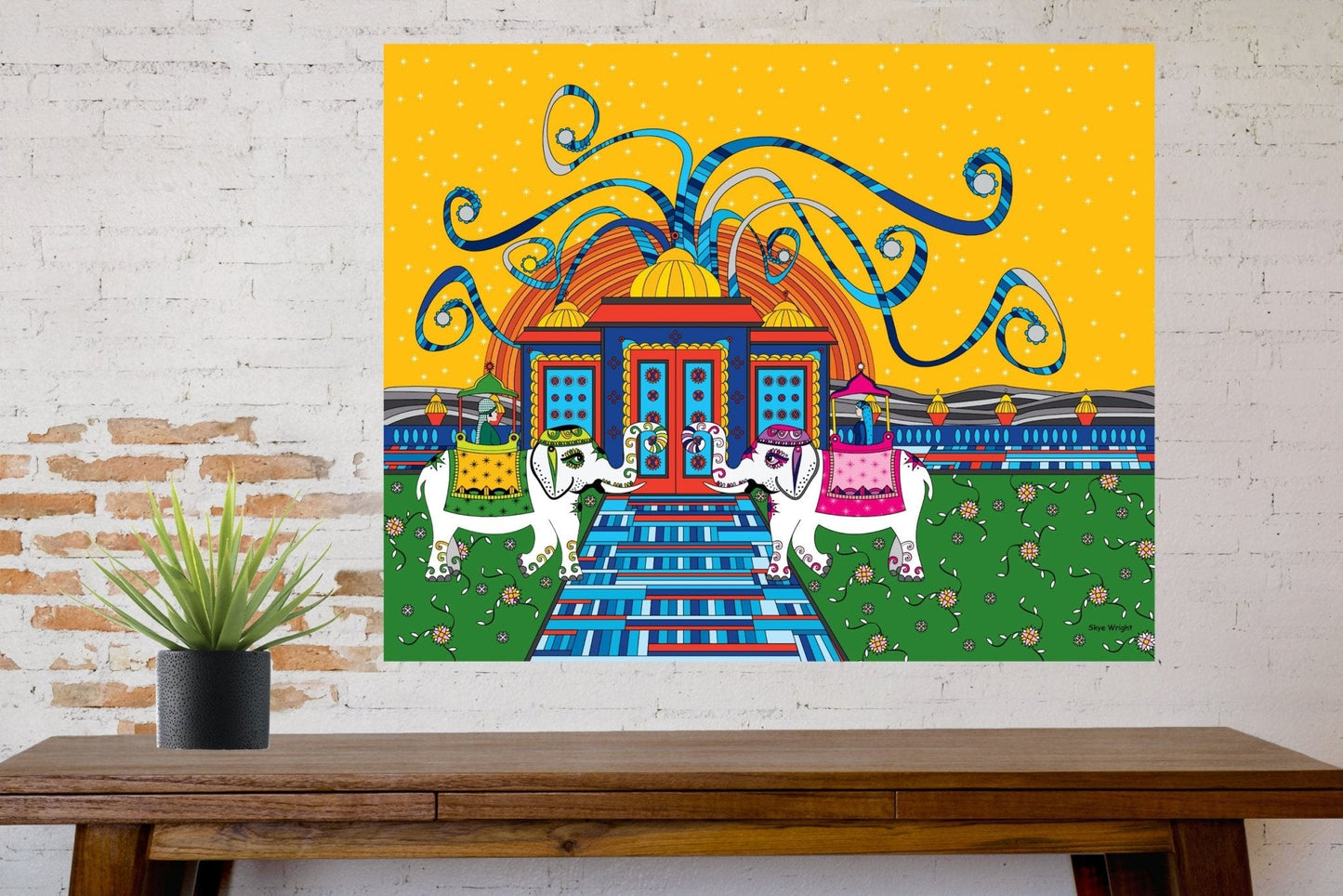 Wall Art, Folk Art, Contemporary Art, Pop Art, Retro Art, Fine Art, Modern Art, Contemporary Art, Extra Large Wall Art The Wedding - WeezWomp