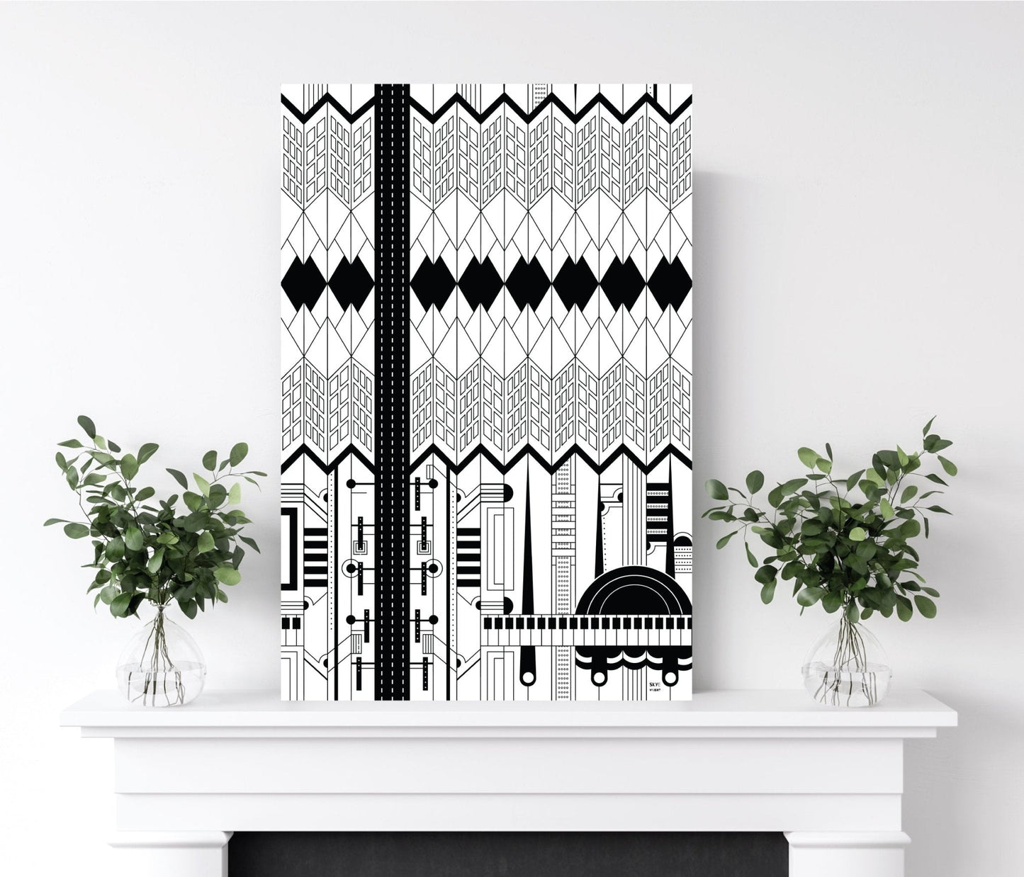 Wall Art, Folk Art, Contemporary Art, Pop Art, Retro Art, Fine Art, Modern Art, Contemporary Art, Extra Large Wall Art Two Sides to Every Story - WeezWomp