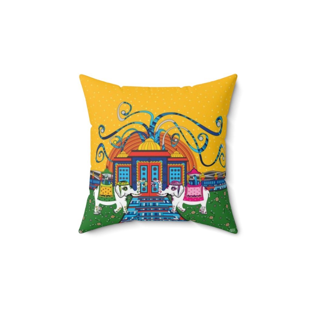 Wedding Day Spun Polyester Square Pillow - WeezWomp