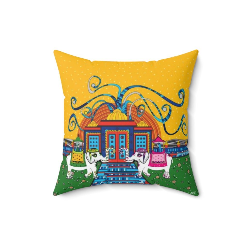 Wedding Day Spun Polyester Square Pillow - WeezWomp
