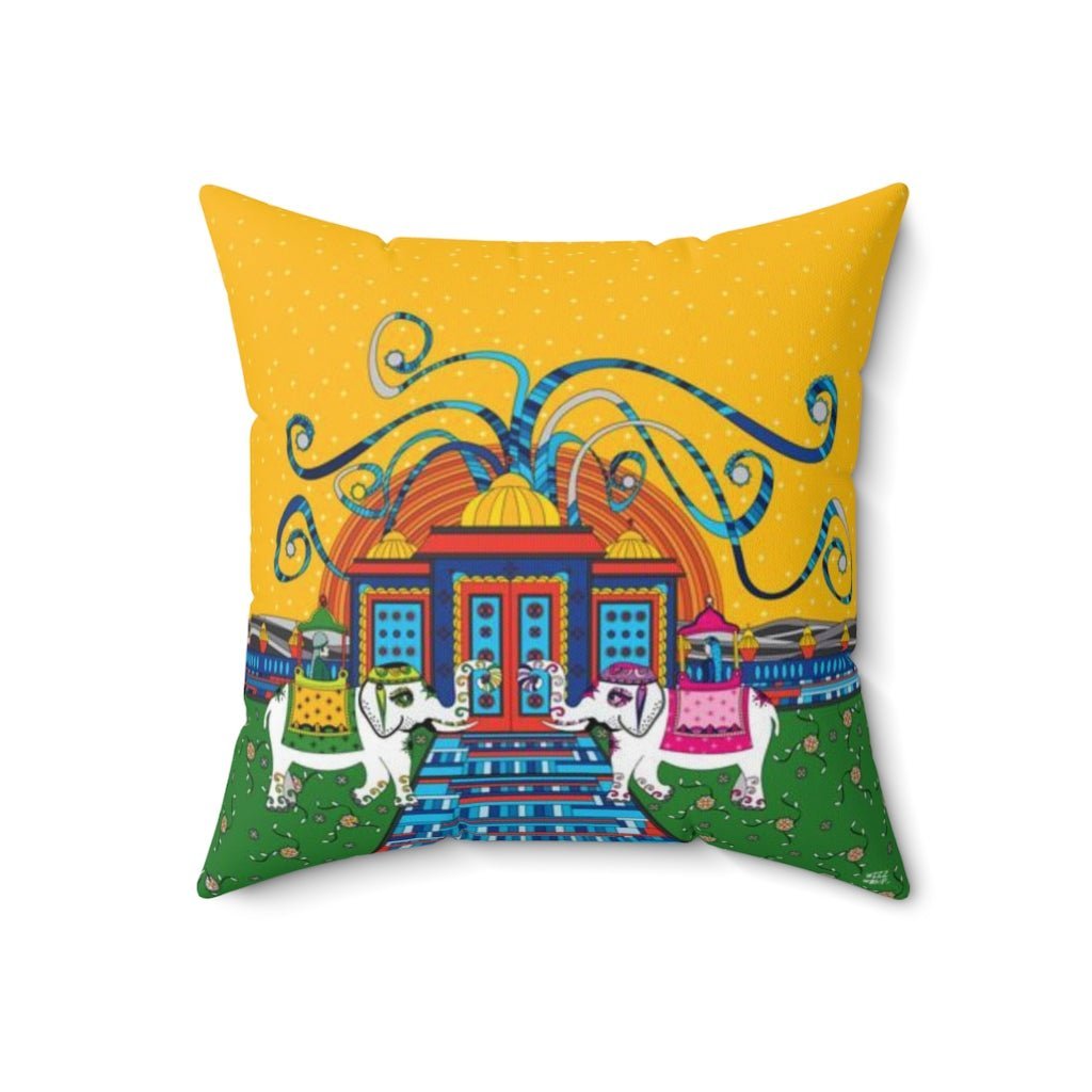 Wedding Day Spun Polyester Square Pillow - WeezWomp