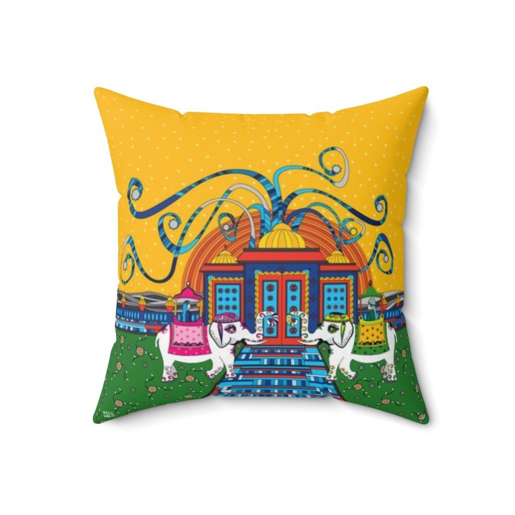 Wedding Day Spun Polyester Square Pillow - WeezWomp