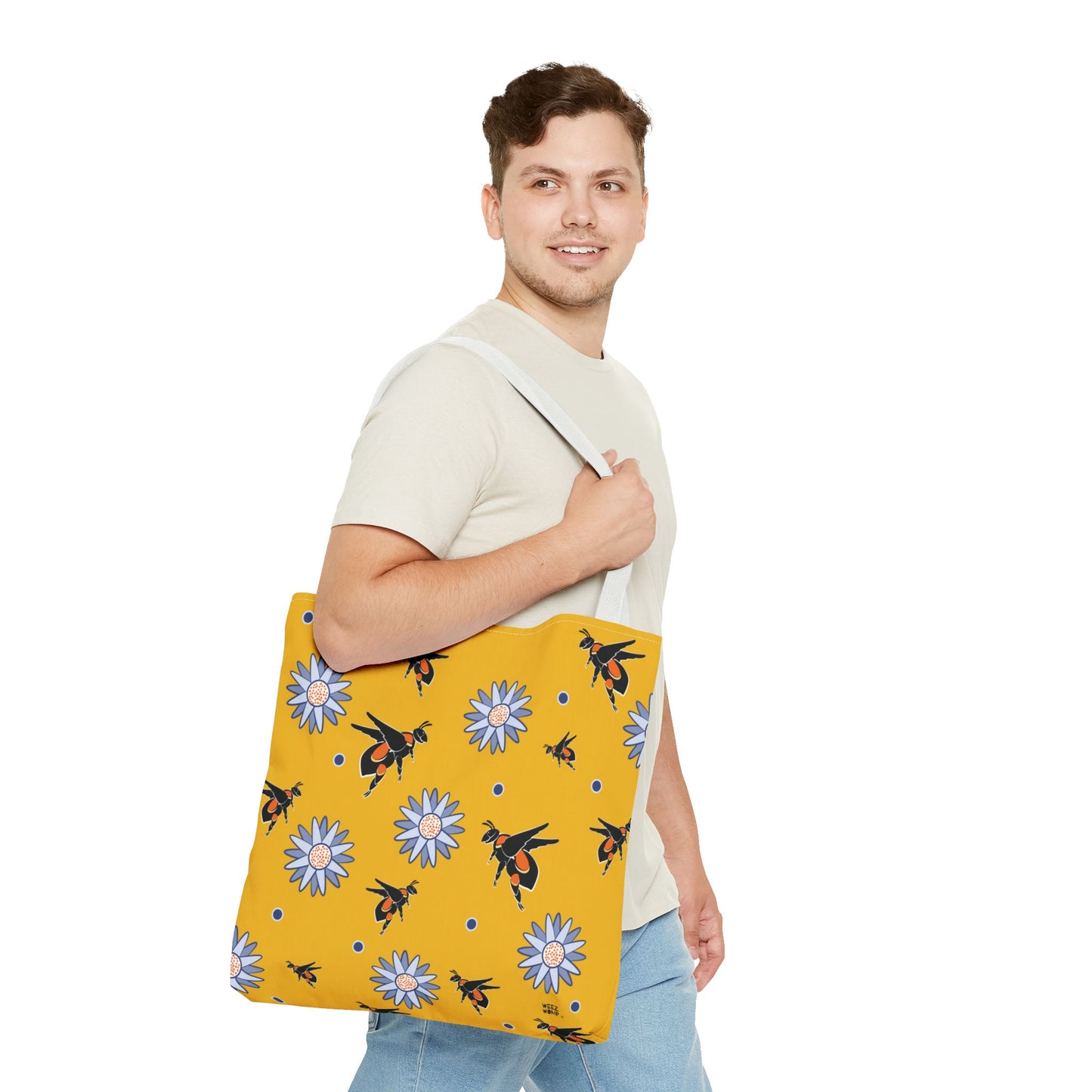 Yellow Bumble Bee - Fashion Tote & Beach Bag