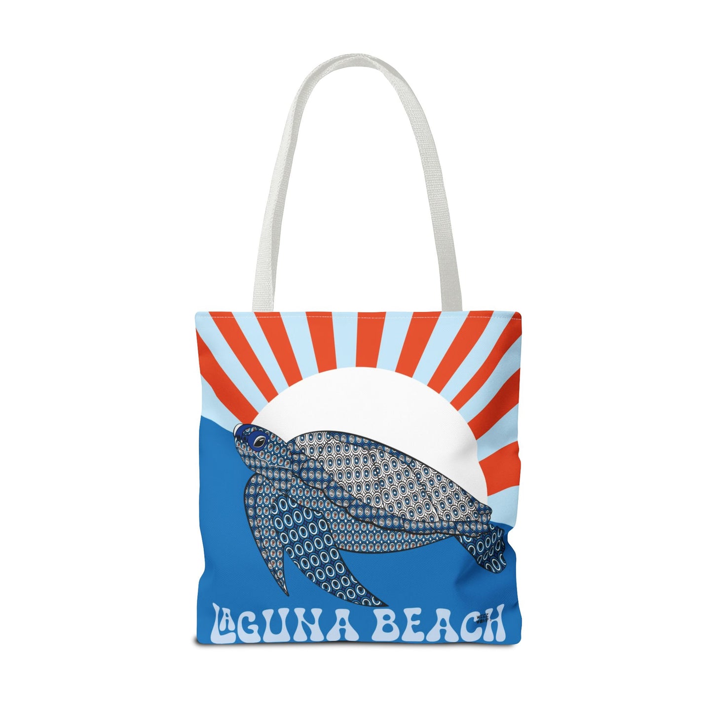 Sea Turtle in Blue Fashion Tote - Laguna Beach