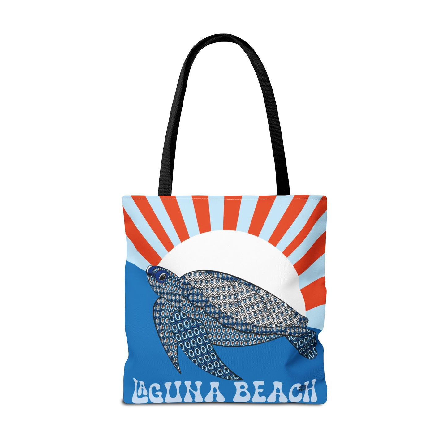 Sea Turtle in Blue Fashion Tote - Laguna Beach