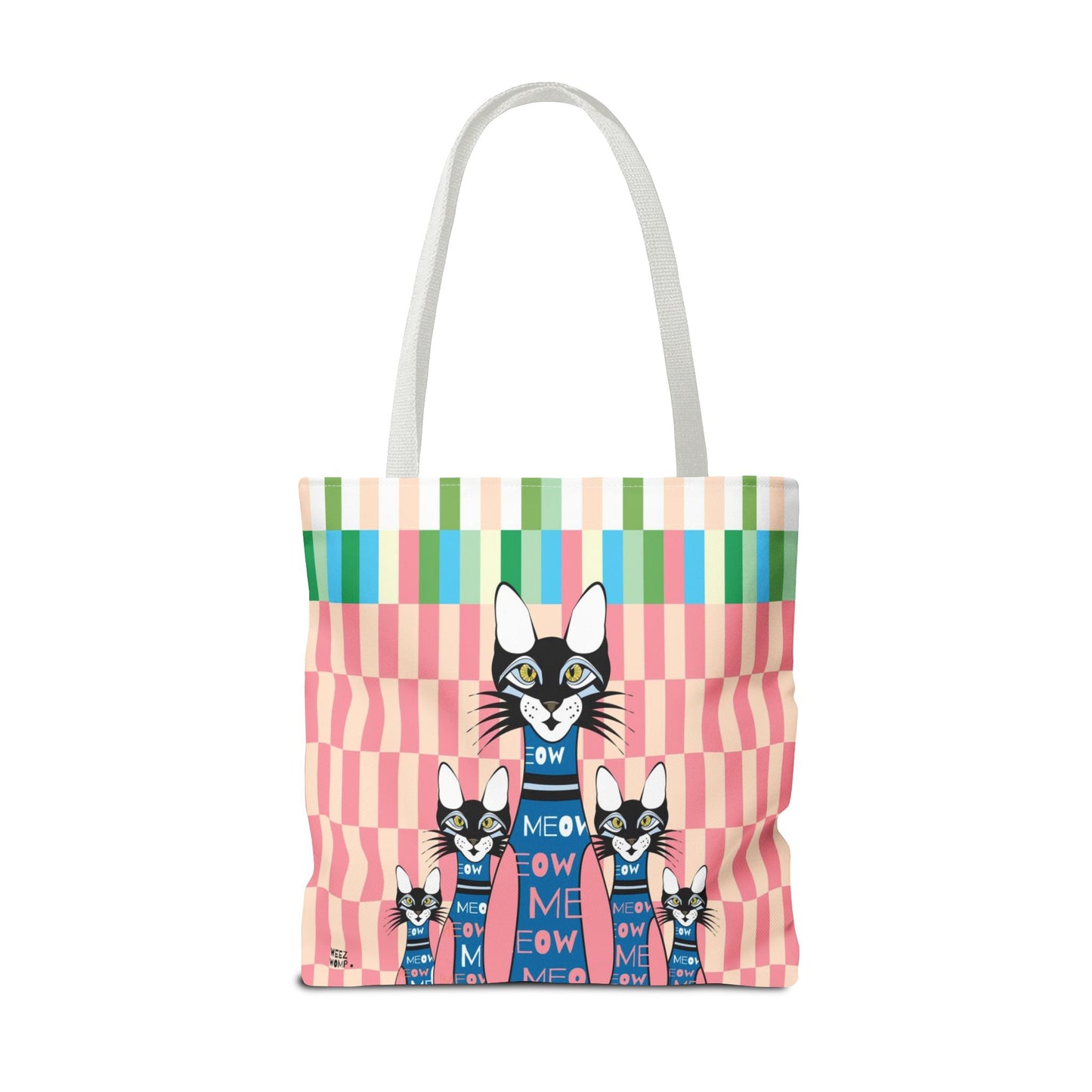 10 Pin Cat's in Pink - Fashion Tote & Beach Bag