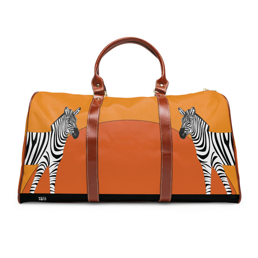 Zebra Print Waterproof Travel Bag — Bold Color Duffel for Stylish Travelers