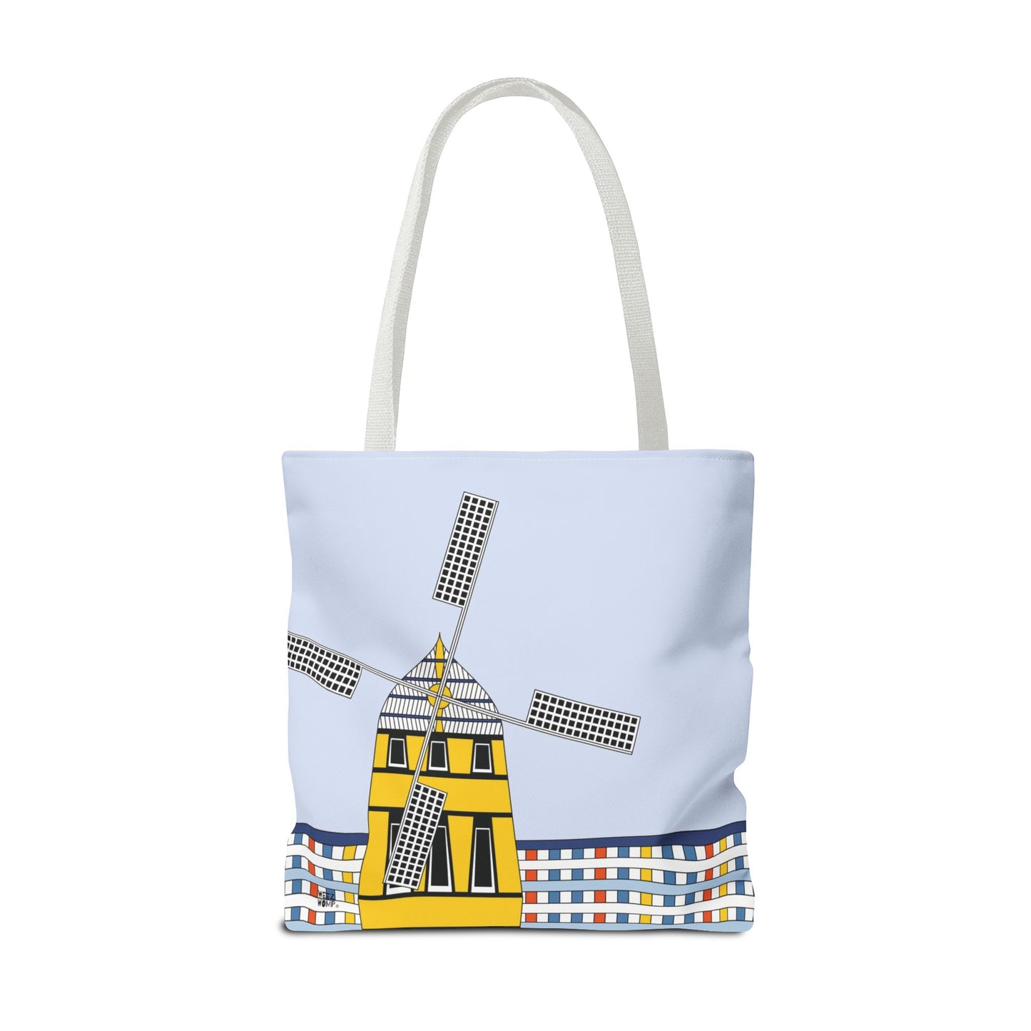 Windmill in Blue - Fashion Tote & Beach Bag