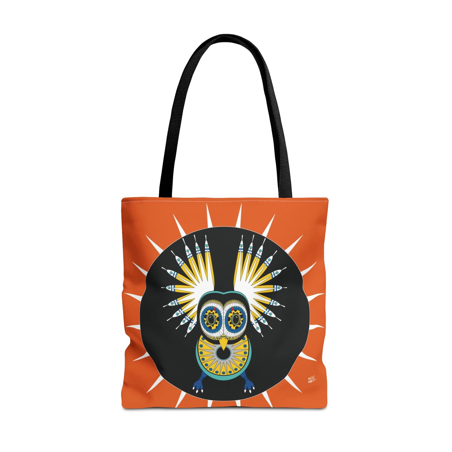 Oaxacan Owl in Orange - Fashion Tote & Beach Bag