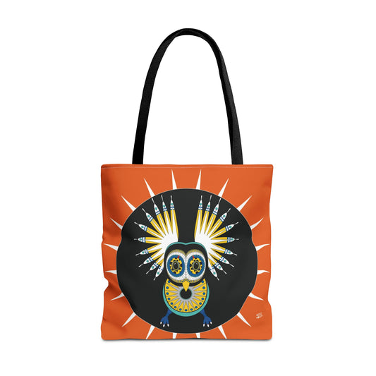 Oaxacan Owl in Orange - Fashion Tote & Beach Bag