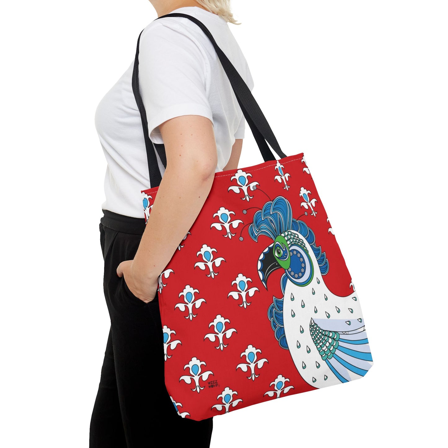 Fluer de Lis Rooster in Red - Fashion Tote & Beach Bag