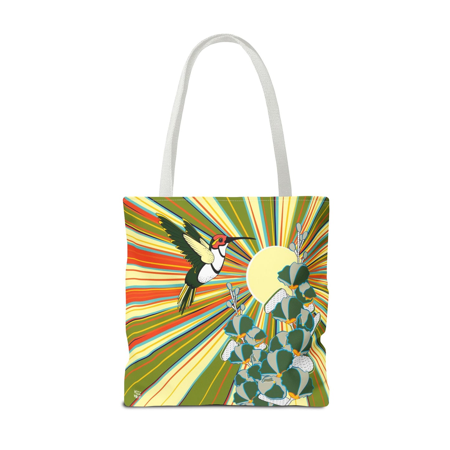 Hummingbird in Camo - Fashion Tote & Beach Bag
