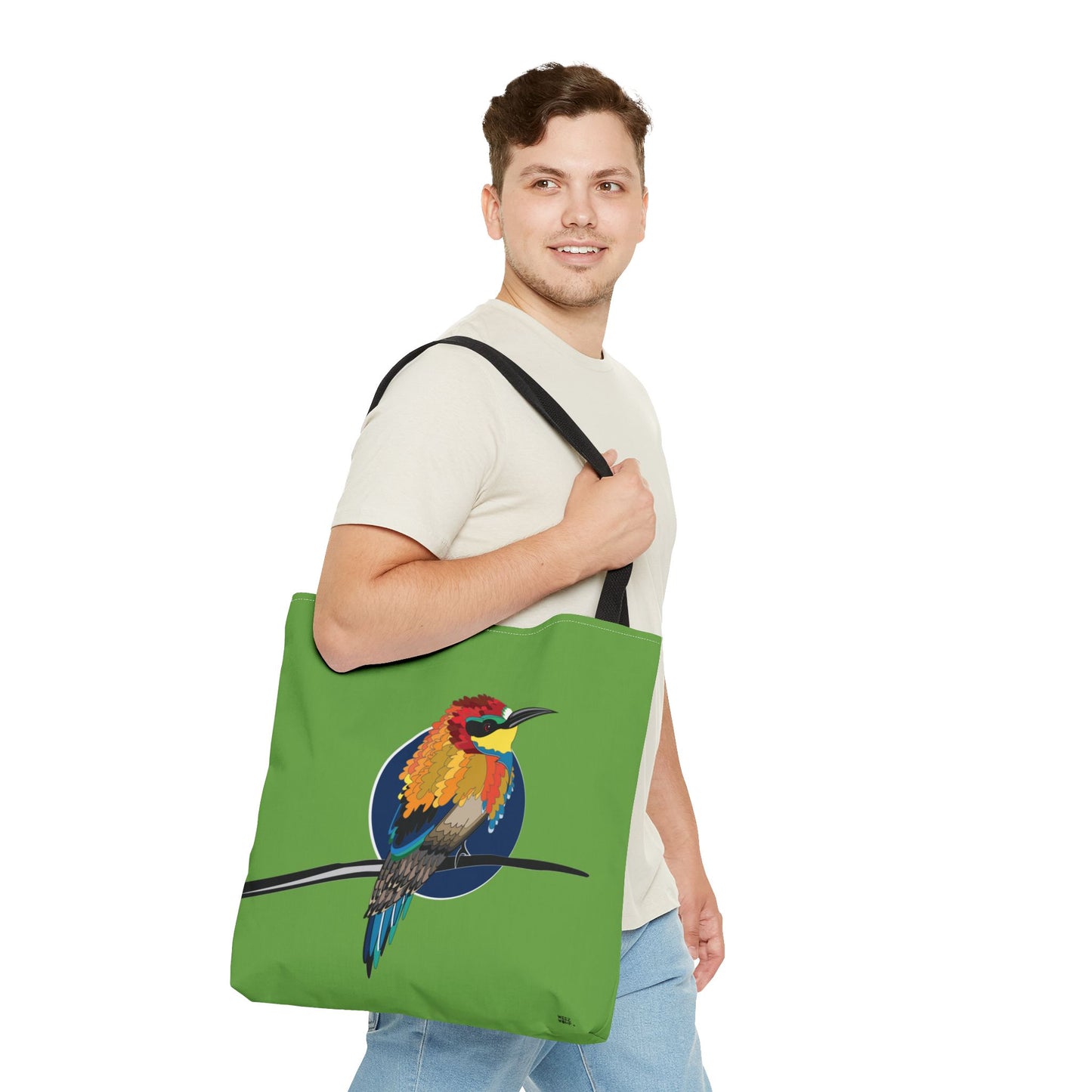 Little Bird in Green - Fashion Tote & Beach Bag