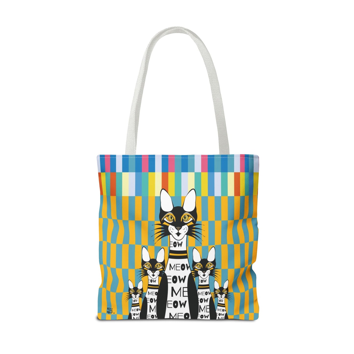 10 Pin Cat's in Blue - Fashion Tote & Beach Bag
