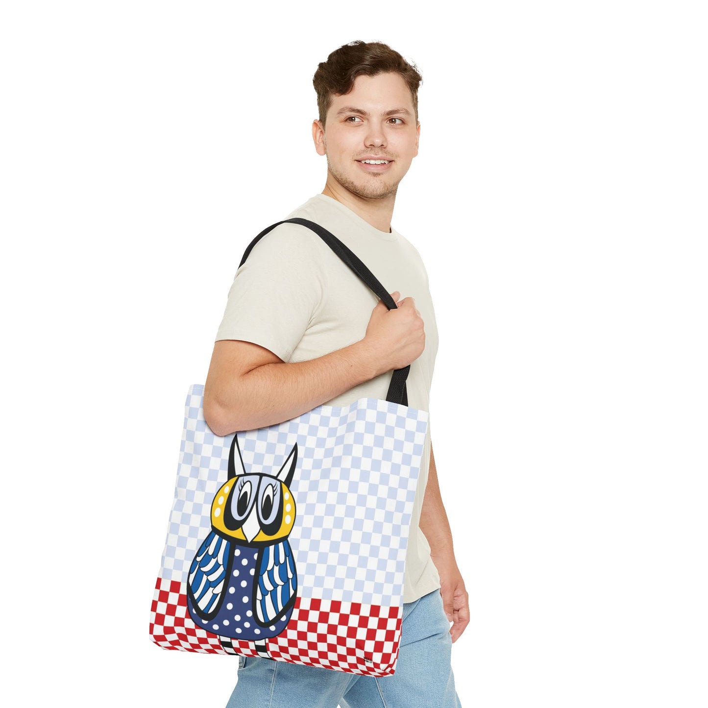 Owl in Blue - Fashion Tote & Beach Bag