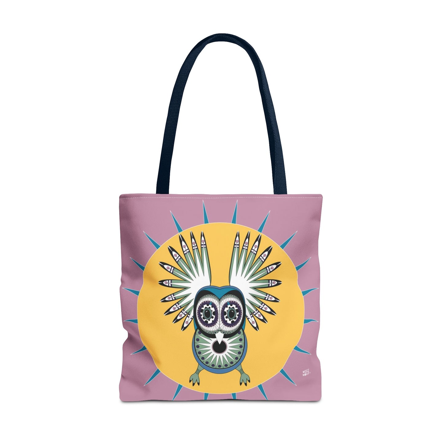 Oaxacan Owl in Weathered Rose - Fashion Tote & Beach Bag