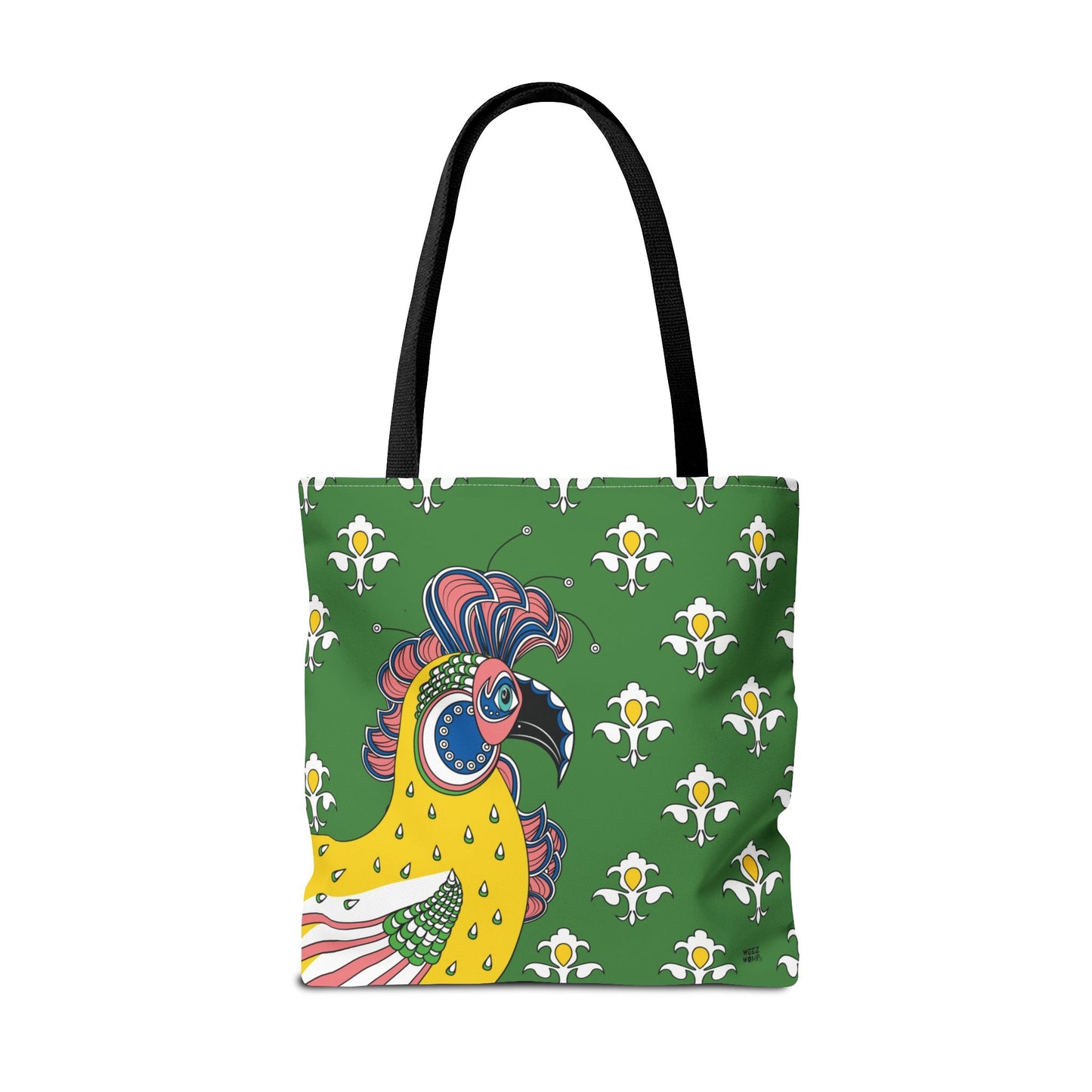 Fluer de Lis Rooster in Green - Fashion Tote & Beach Bag
