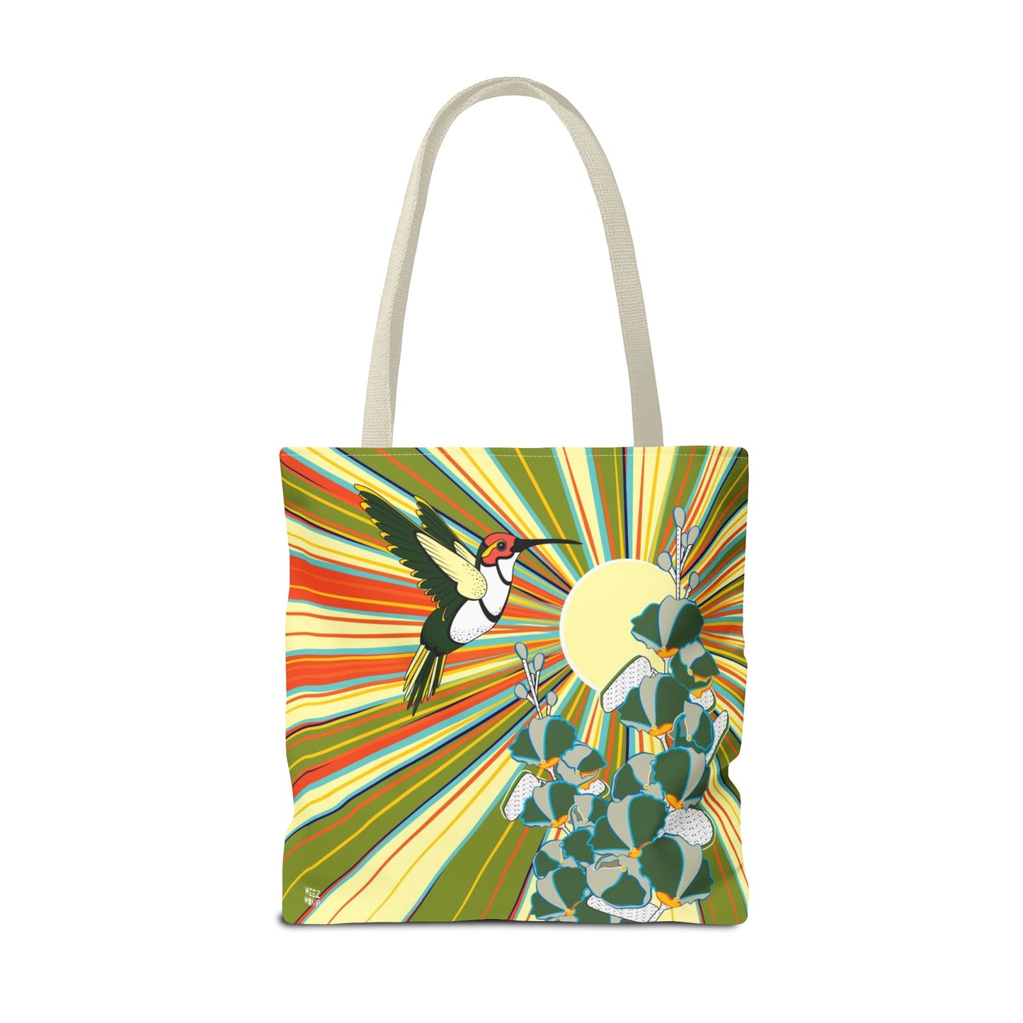 Hummingbird in Camo - Fashion Tote & Beach Bag