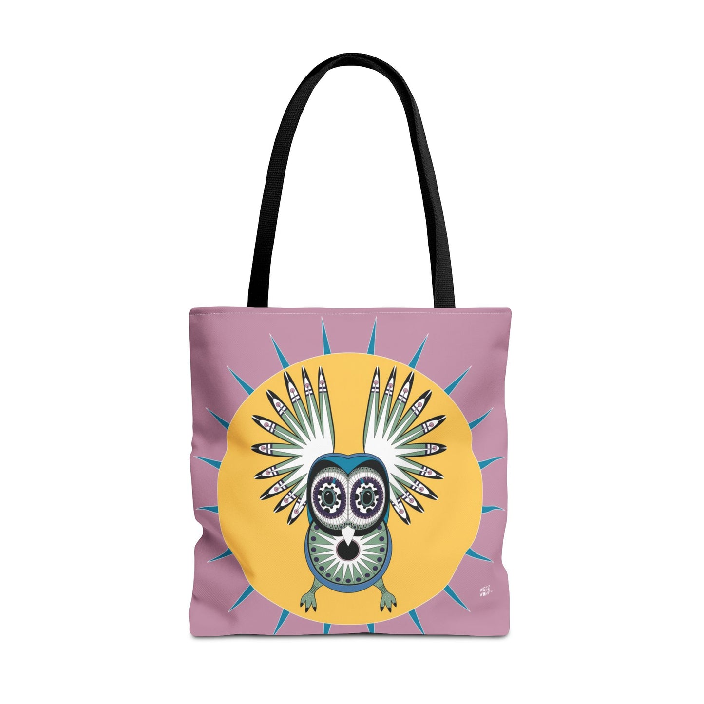 Oaxacan Owl in Weathered Rose - Fashion Tote & Beach Bag