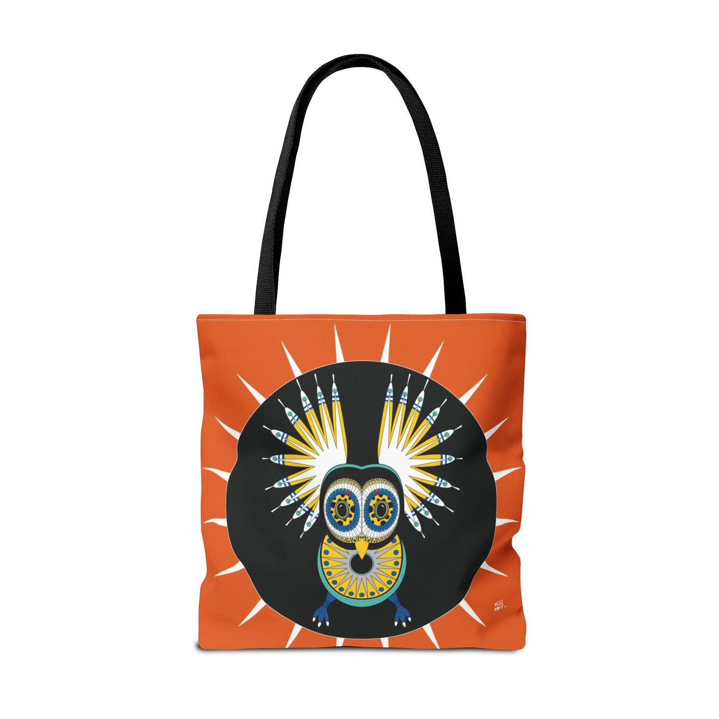 Oaxacan Owl in Orange - Fashion Tote & Beach Bag