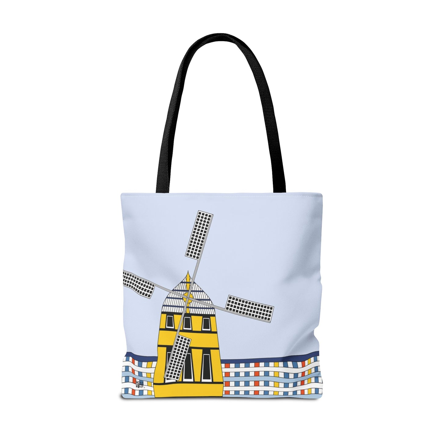 Windmill in Blue - Fashion Tote & Beach Bag
