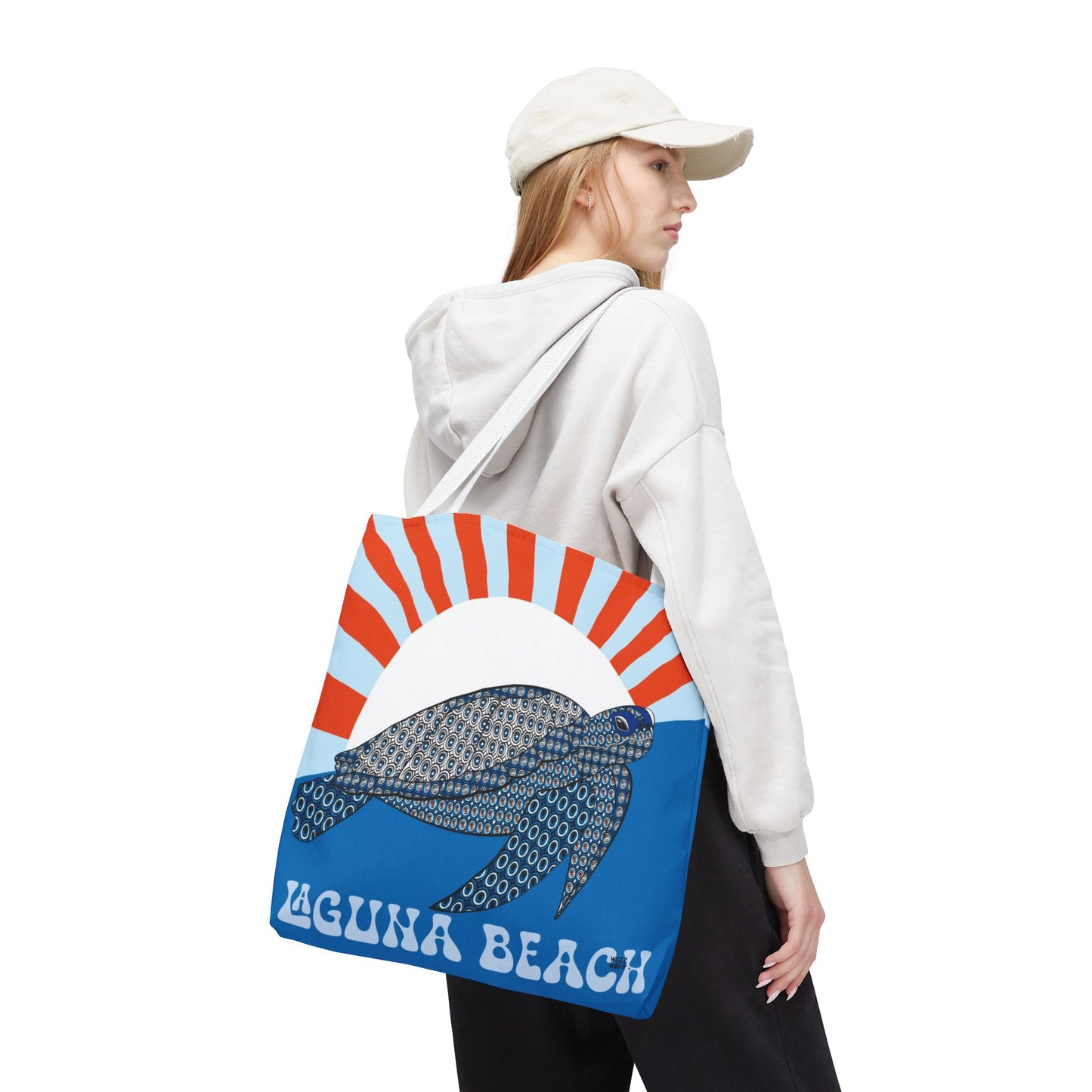 Sea Turtle in Blue Fashion Tote - Laguna Beach