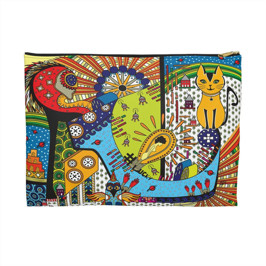 Alien Invasion Makeup Pouch Organizer Cosmetic Bag Accessory Travel Pouch / Cosmetic Bags / Makeup Bags / Toiletry Bag / Waterproof Beauty Bag - WeezWomp