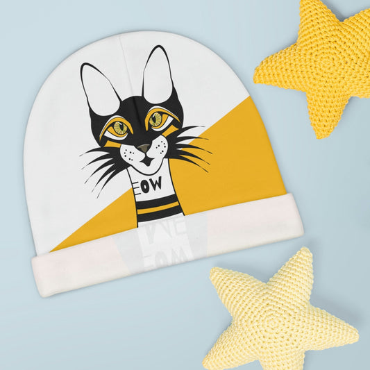Baby Beanie Cat with Orange Stripes - WeezWomp