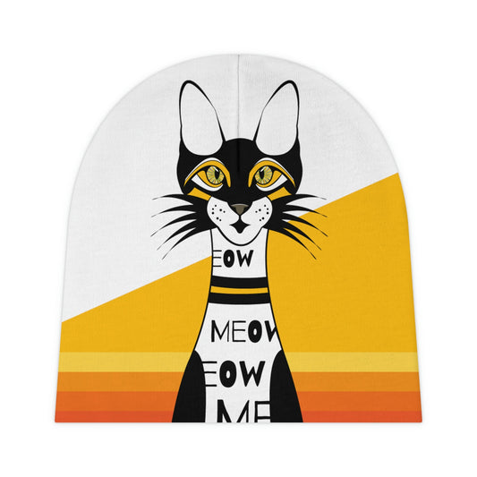 Baby Beanie Cat with Orange Stripes - WeezWomp