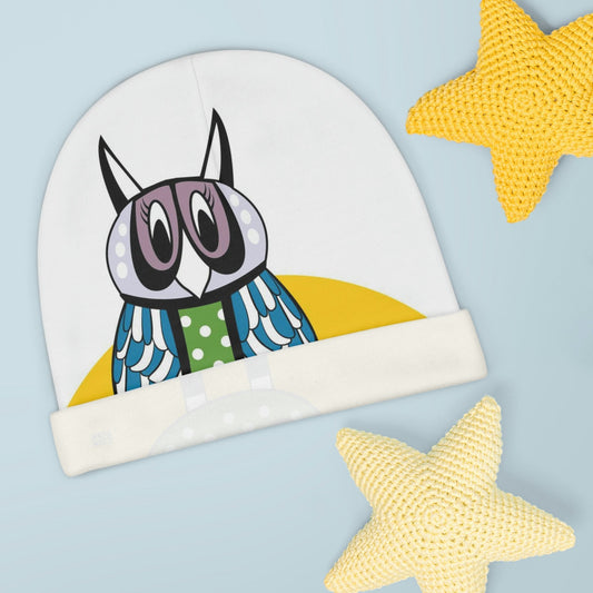 Baby Beanie Yellow Owl - WeezWomp