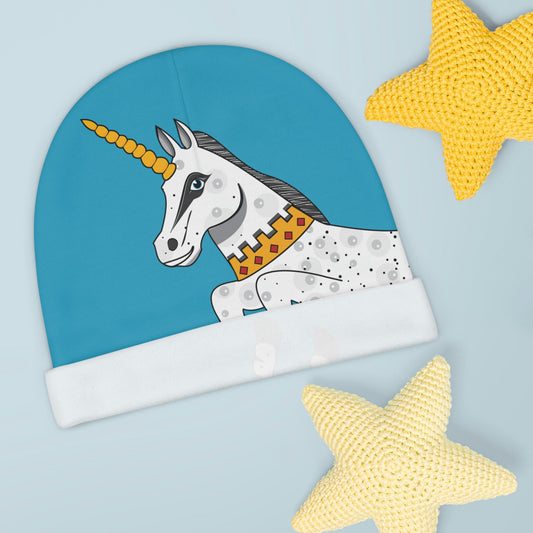 Baby Beanie Unicorn in Turquoise - WeezWomp