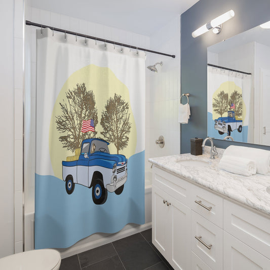 Bathroom Shower Curtain - Modern Fabric - Waiting for Pop - Shower Curtain - Size - 71 x 74 - Bathroom Decor - WeezWomp