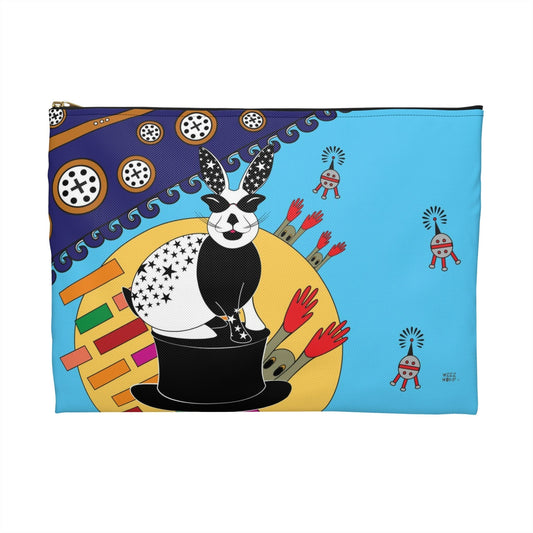 Bunny Invasion Travel Pouch Organizer Cosmetic Bag / Cosmetic Bags / Makeup Bags / Toiletry Bag / Waterproof Beauty Bag - WeezWomp