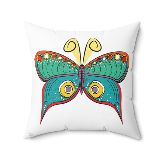 Butterfly Spun Polyester Square Pillow - WeezWomp
