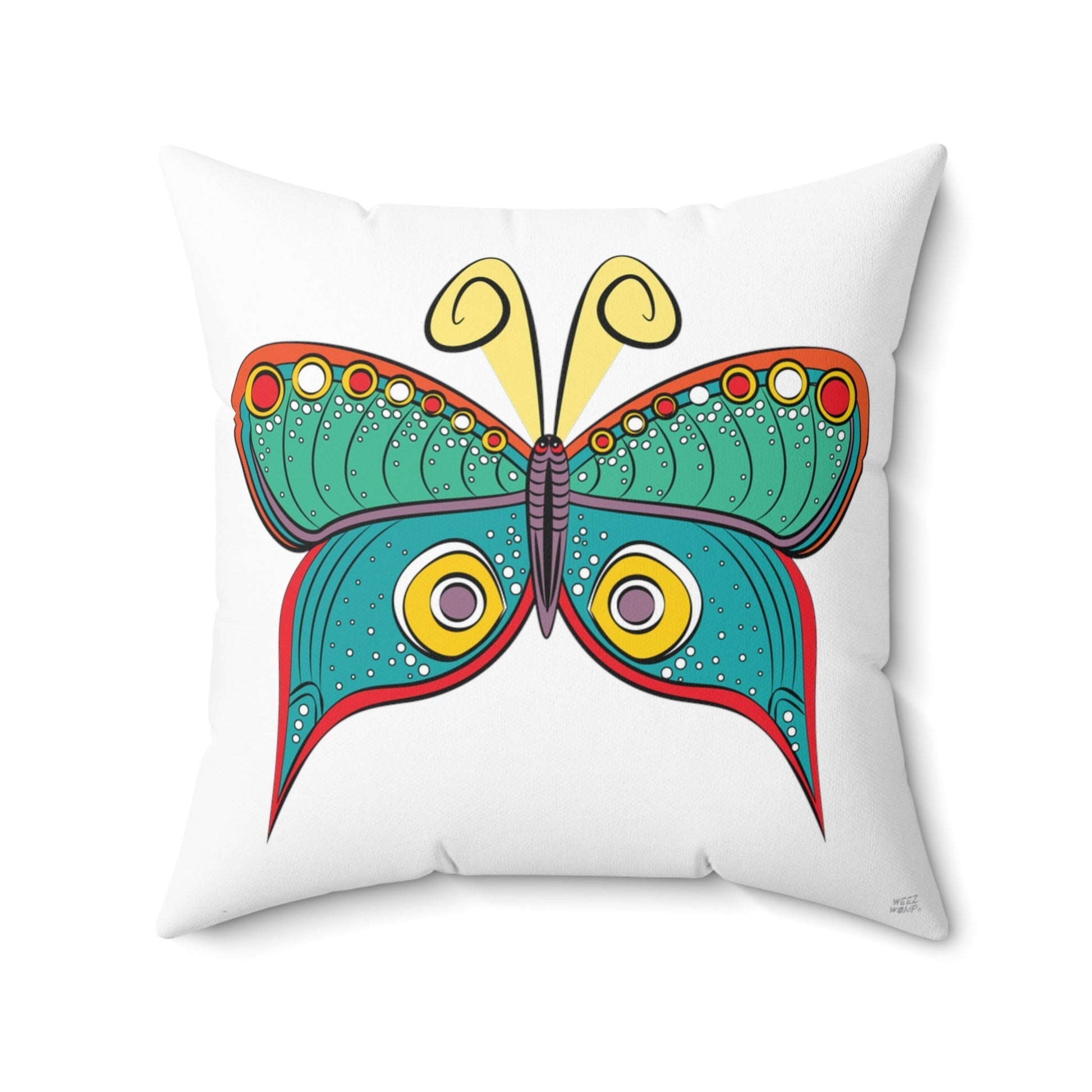 Butterfly Spun Polyester Square Pillow - WeezWomp