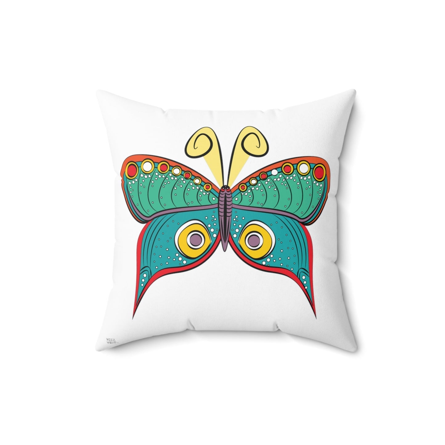 Butterfly Spun Polyester Square Pillow - WeezWomp